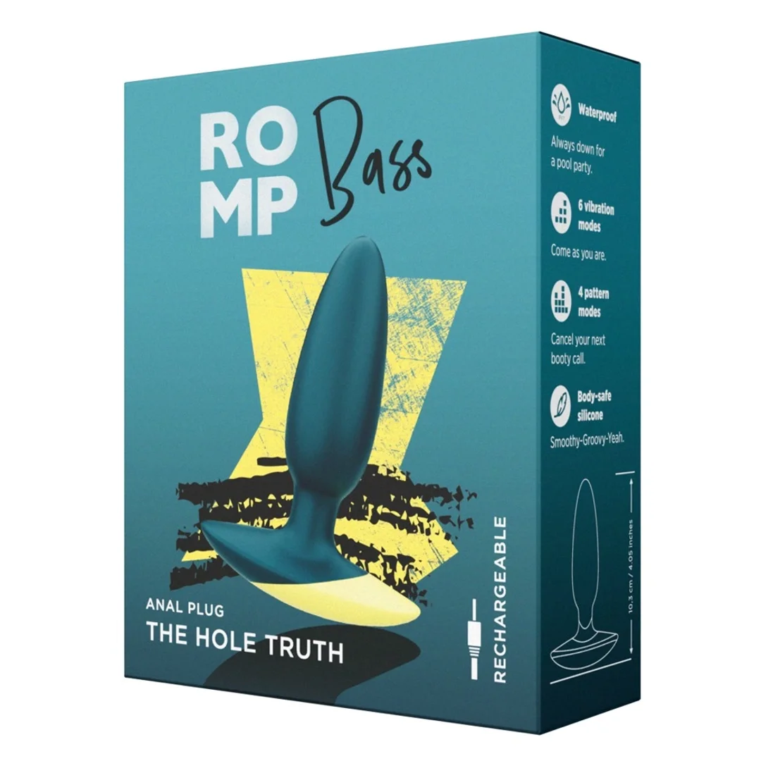 ROMP Bass - Wibrujący korek dwukolorowy, silikonowy, ładowalny
