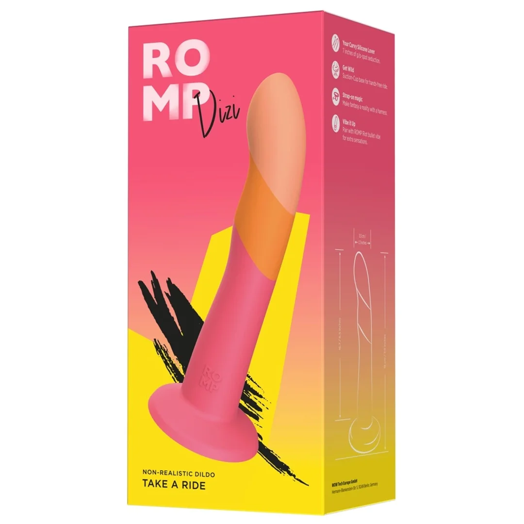 ROMP Dizi Dwukolorowy model falisty silikonowy z przyssawką 18 cm
