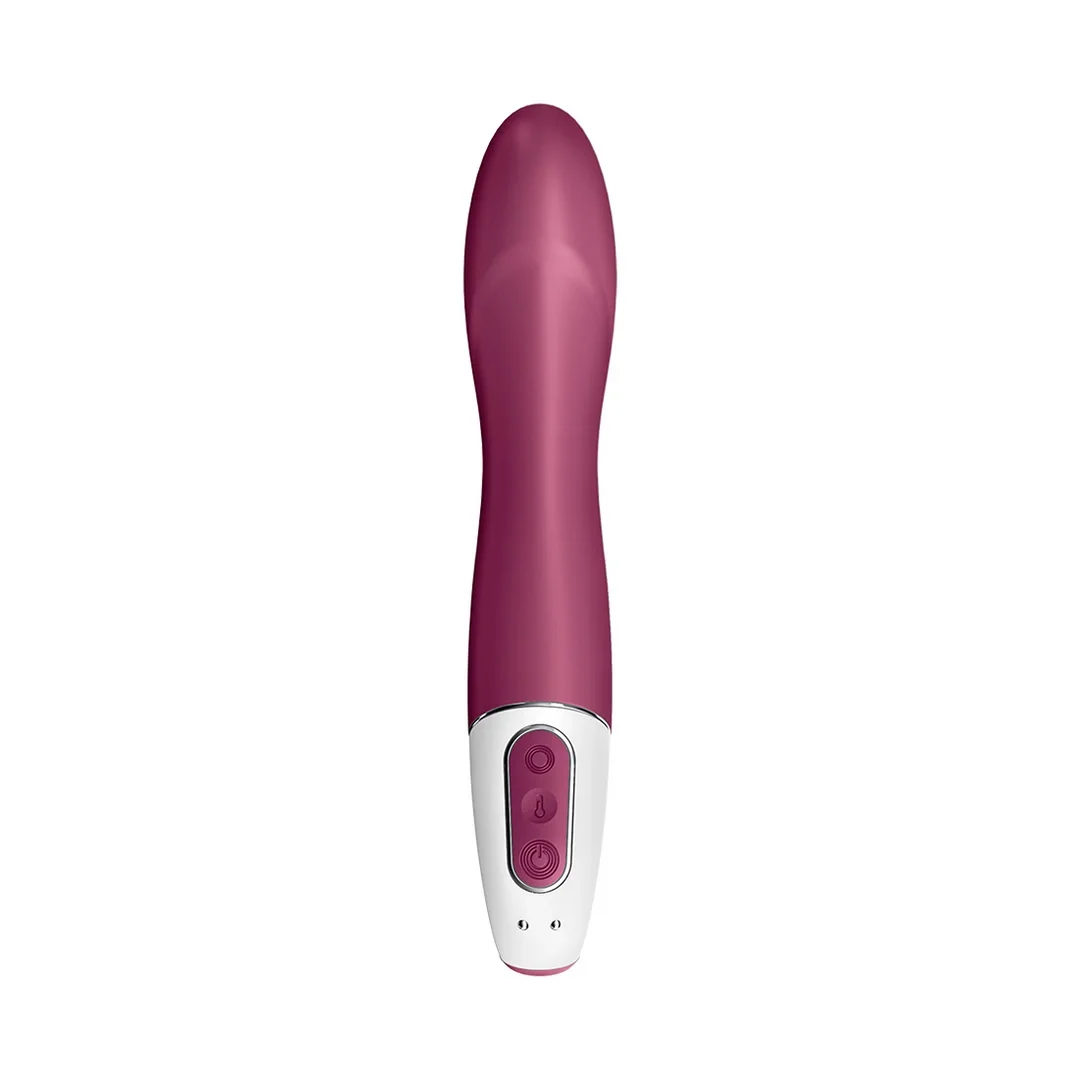 Satisfyer Big Heat zakrzywiony wibrator z funkcją podgrzewania Bluetooth