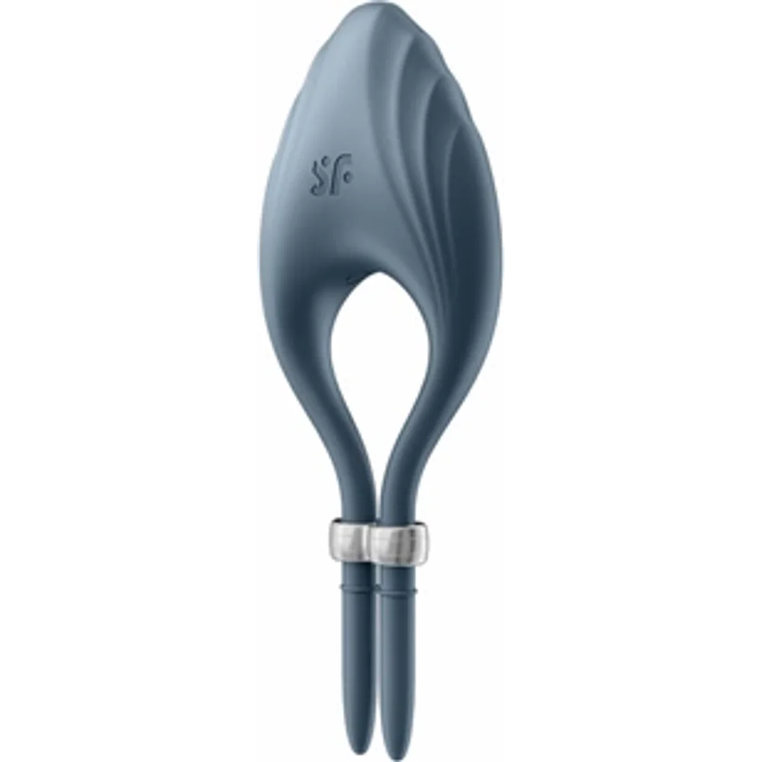 Satisfyer Duelist - Regulowany pierścień silikonowy z wibracją, czarny
