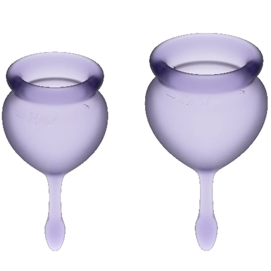 Satisfyer Feel Good Kubeczek Menstruacyjny Fioletowy 15ml+20ml Zestaw