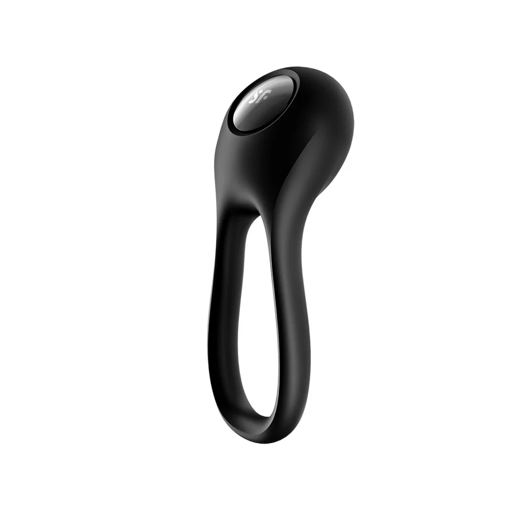 Satisfyer Majestic Duo czarny - elastyczny pierścień wibrujący 12 trybow