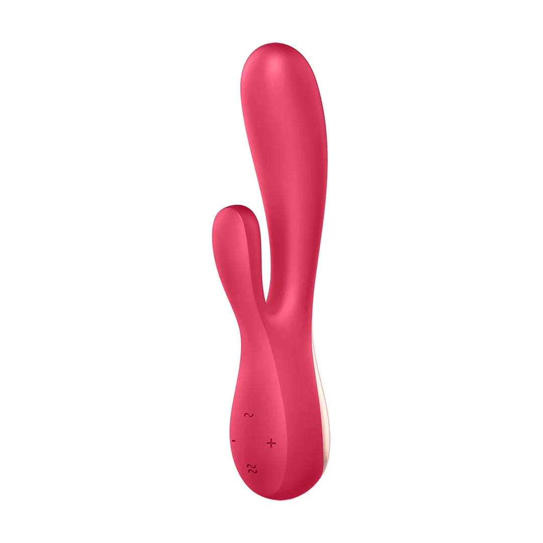 Satisfyer Mono Flex 2 - silikonowy model podwojny z obsługą aplikacji