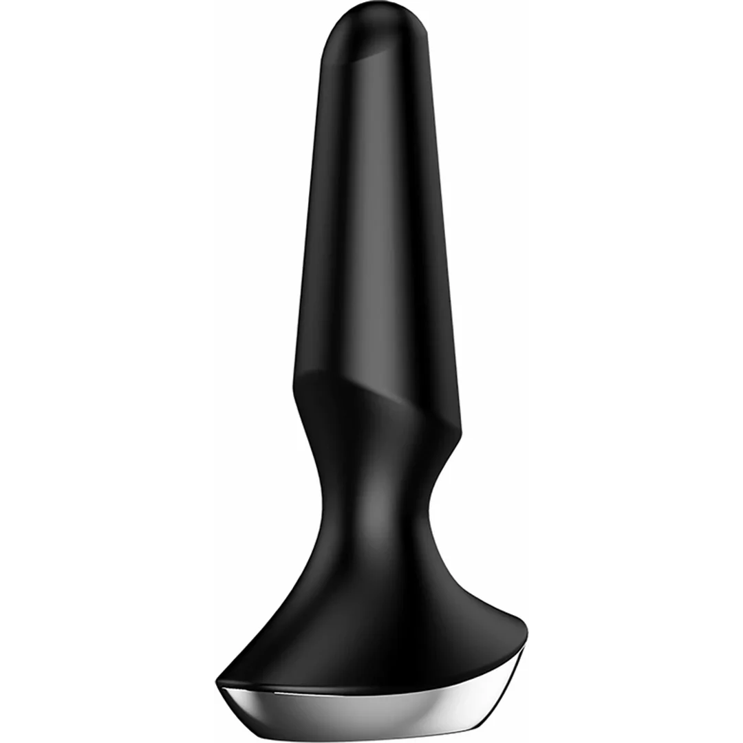 Satisfyer Plug-ilicious 2 - Korek wibrujący, silikon, czarny