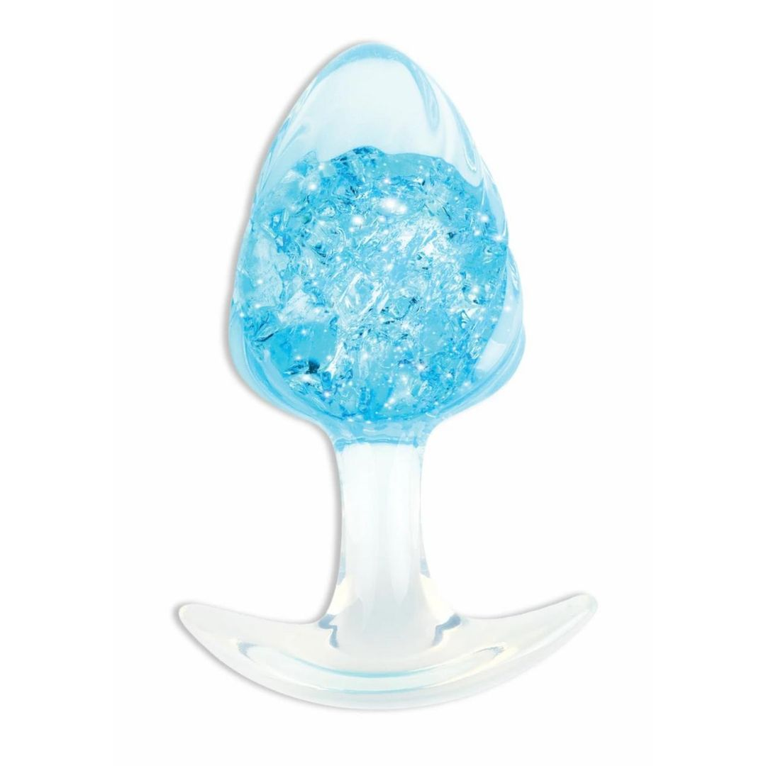 ToyJoy Crystal Butt Plug Large silikonowy z kryształową kulą 12,2 cm