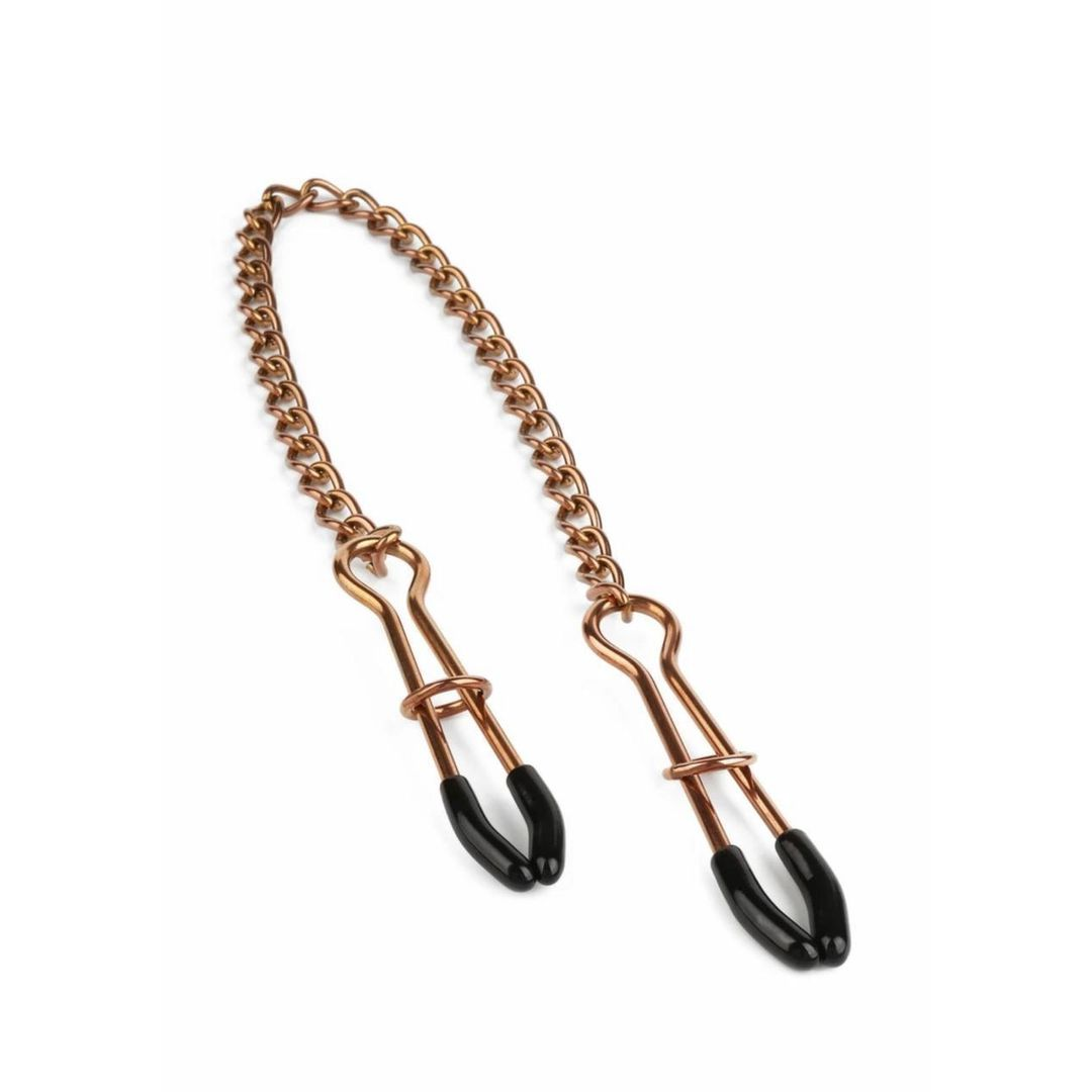 Mr. Steel Tweezer Nipple Clamps Gold - złote klamry z regulacją nacisku