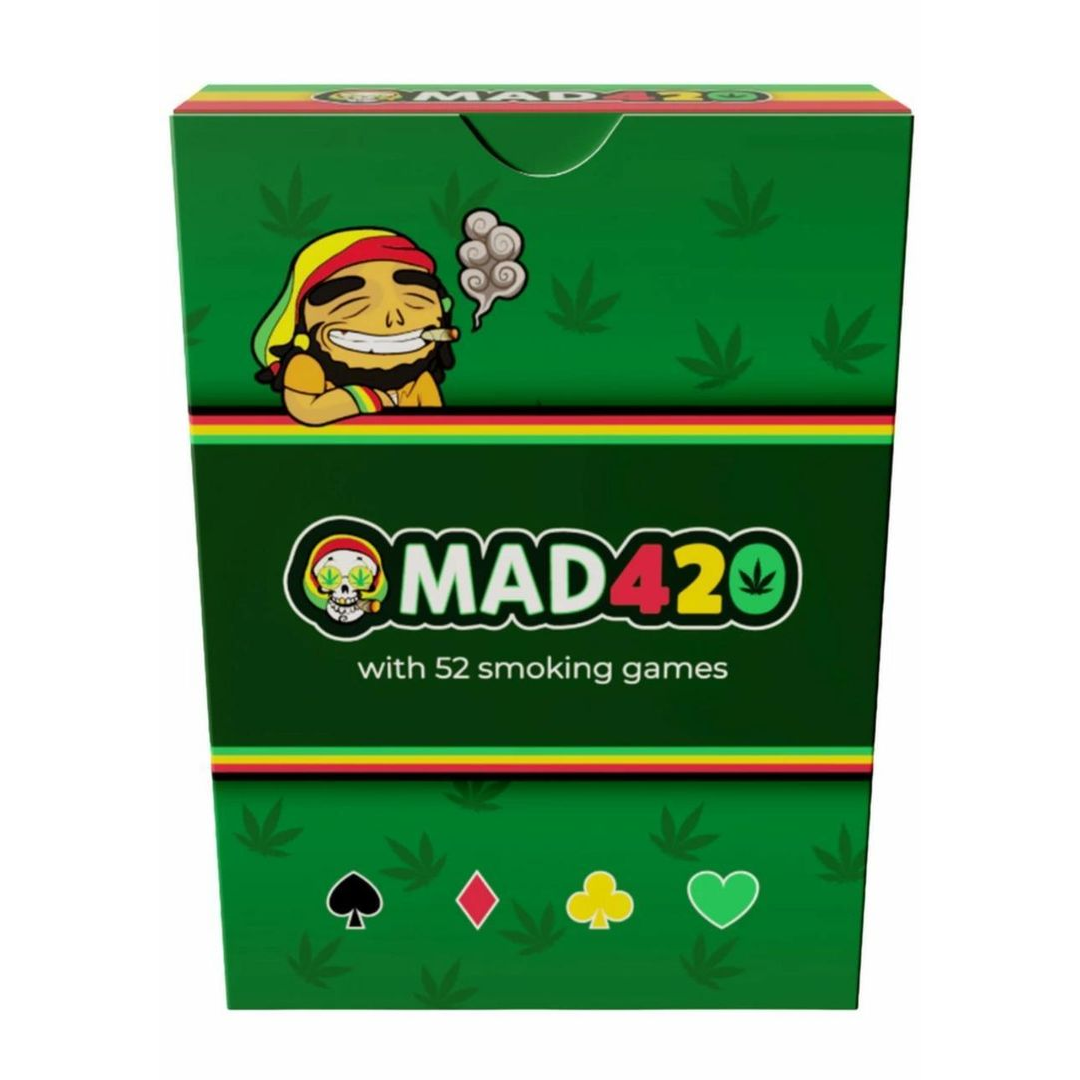 Mad420 Playing Cards 24 szt. - Imprezowa gra karciana z motywem roślinnym