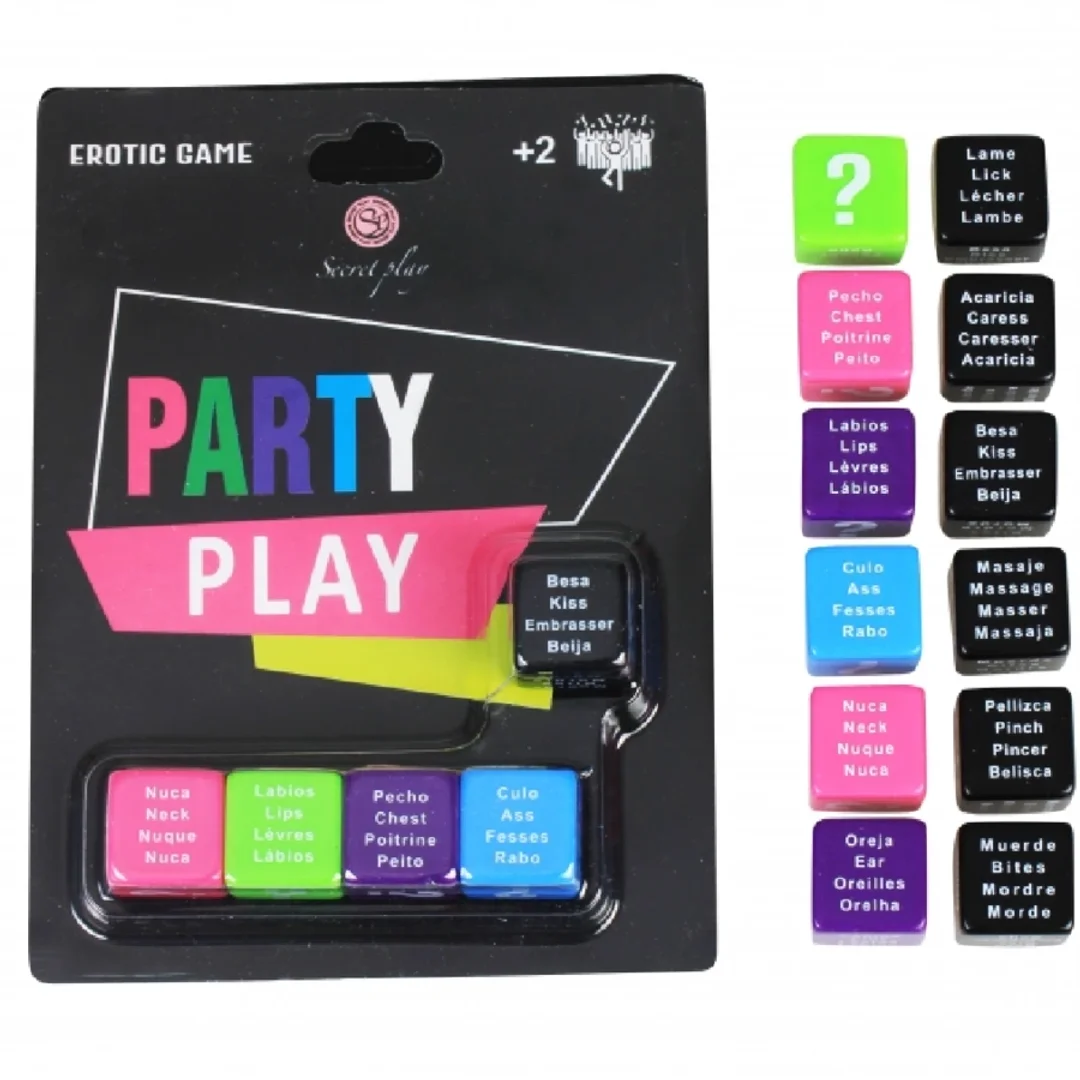 Secret Play Game Party - Gra Imprezowa z 5 Kostkami, wersje wielojęzyczne