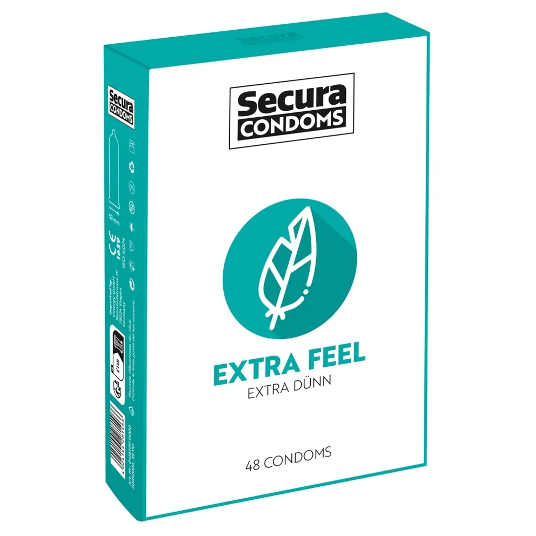 Secura Extra Feel 48 szt. - prezerwatywy ultra cienkie, silikonowa powłoka