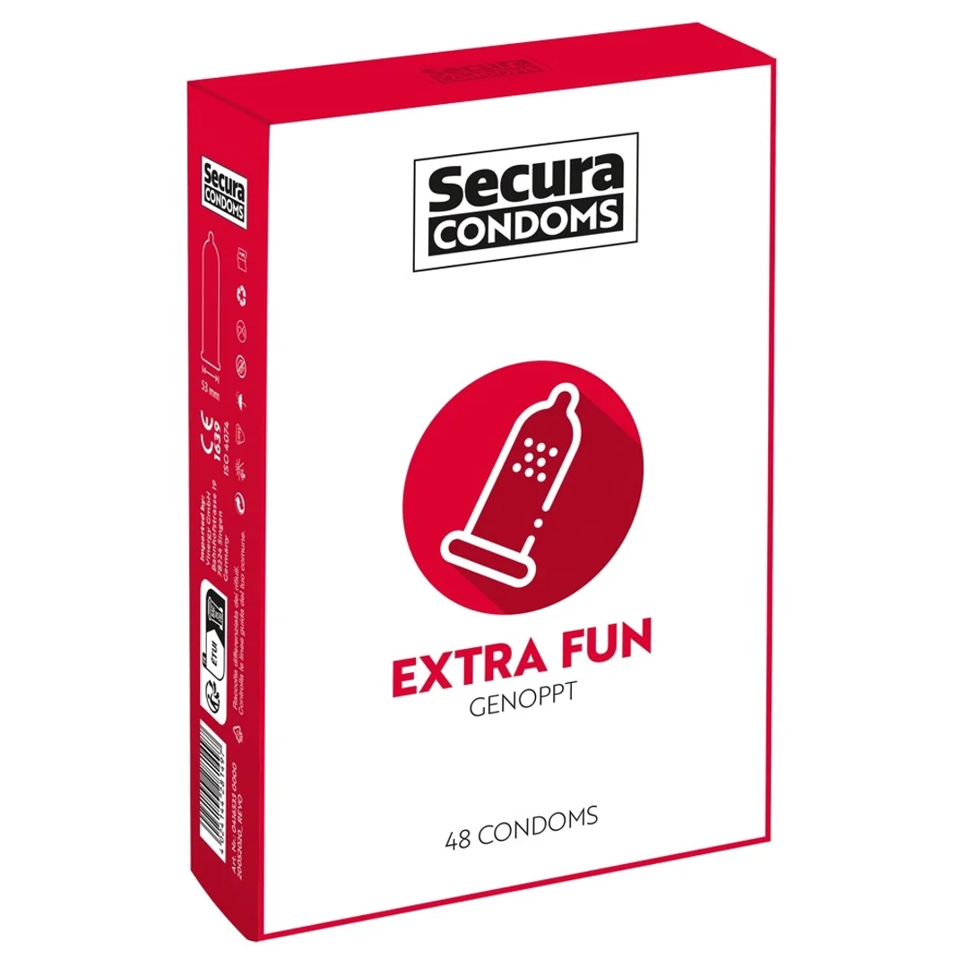 Secura Extra Fun 48 szt. prezerwatywy z wypustkami silikonowe