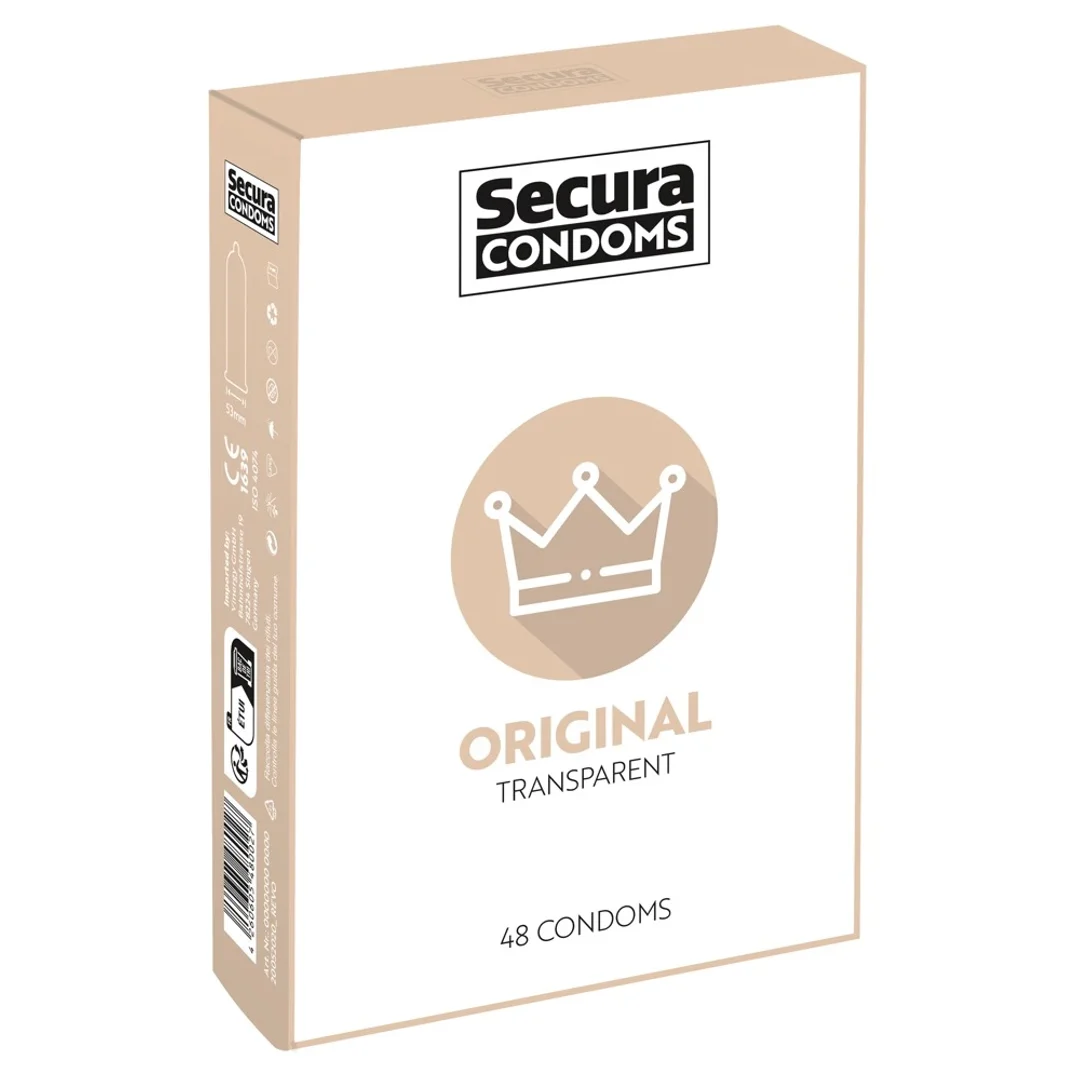 Secura Original Prezerwatywy Klasyczne Wilgotna Powłoka 48 szt.