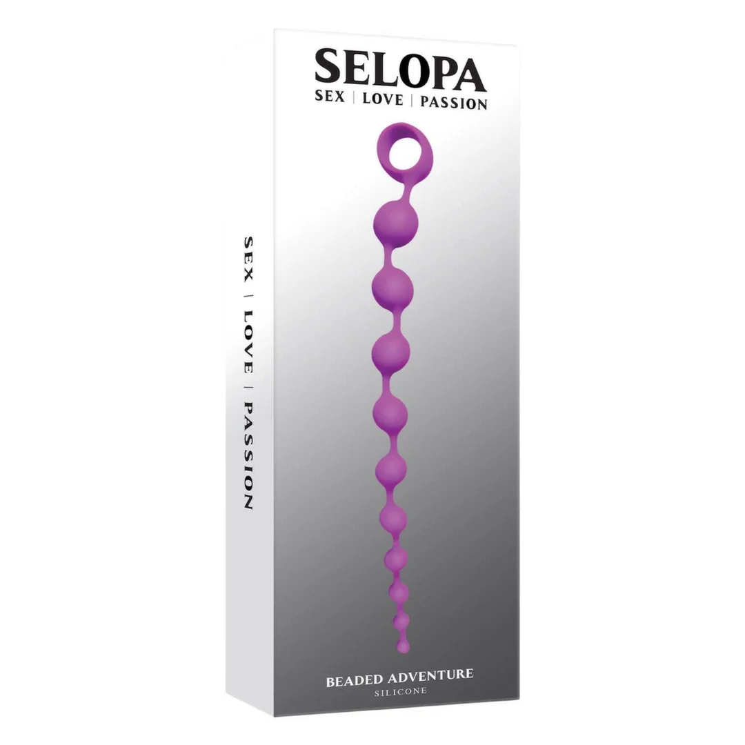 SELOPA Beaded Adventure silikonowy łańcuch kulkowy 35,6 cm czarny