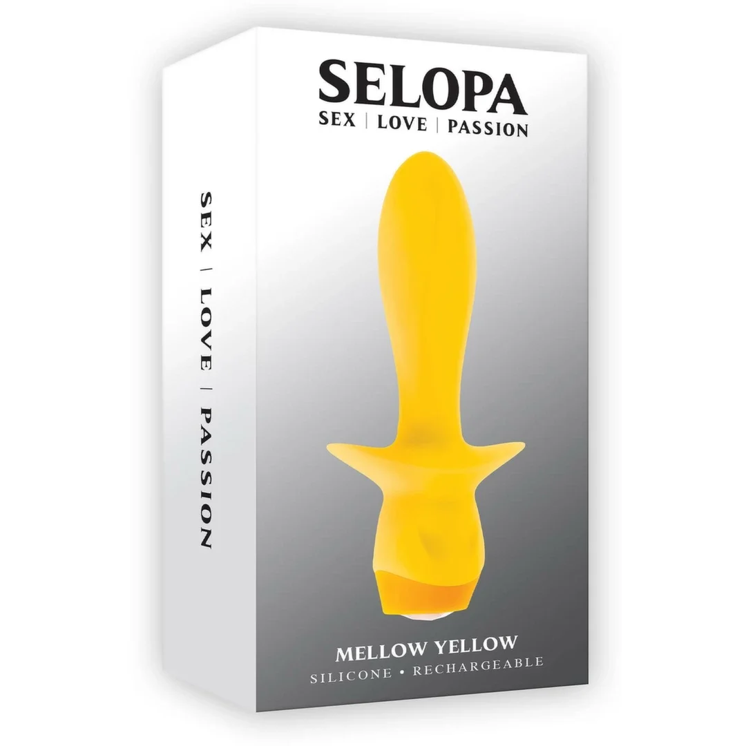 SELOPA MELLOW YELLOW wibrująca maszyna intymna silikonowa USB żołta