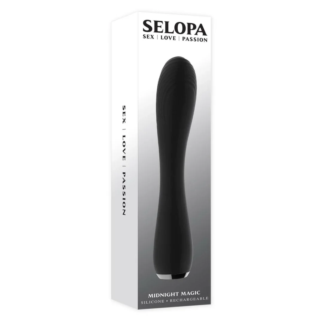 SELOPA MIDNIGHT MAGIC masażer intymny silikonowy 10 trybow USB czarny