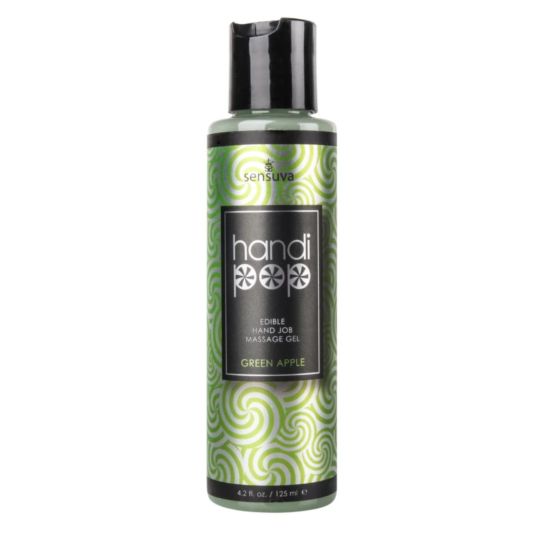 Sensuva Handipop Green Apple żel do masażu 125 ml, owocowy aromat