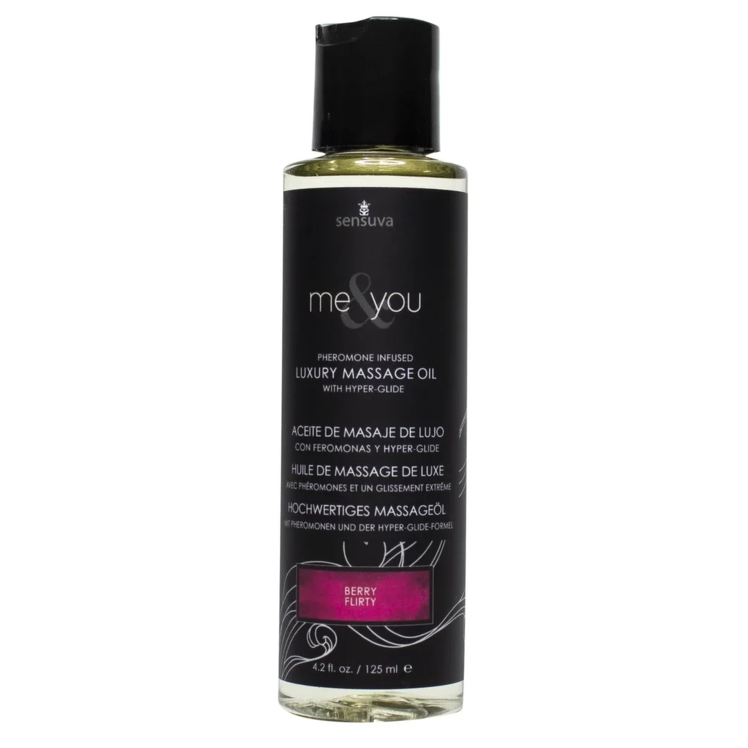 Sensuva Me & You Berry Flirty olejek do masażu 125 ml z silikonem