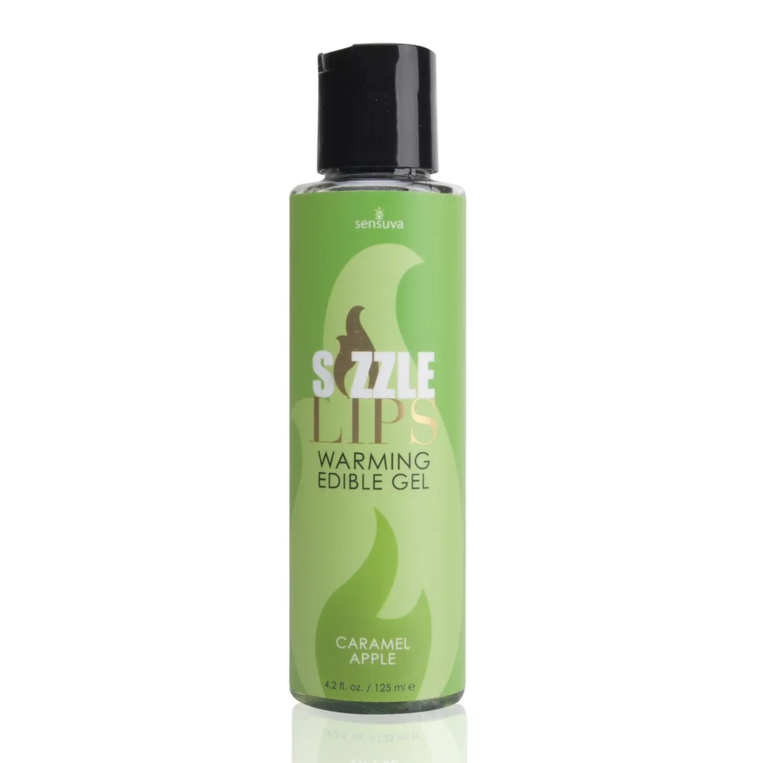 Sensuva Sizzle Lips żel rozgrzewający jadalny karmel jabłko 125 ml