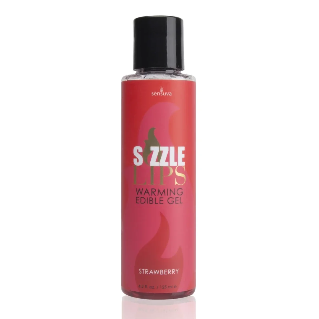 Sensuva Sizzle Lips Żel rozgrzewający jadalny truskawkowy 125 ml