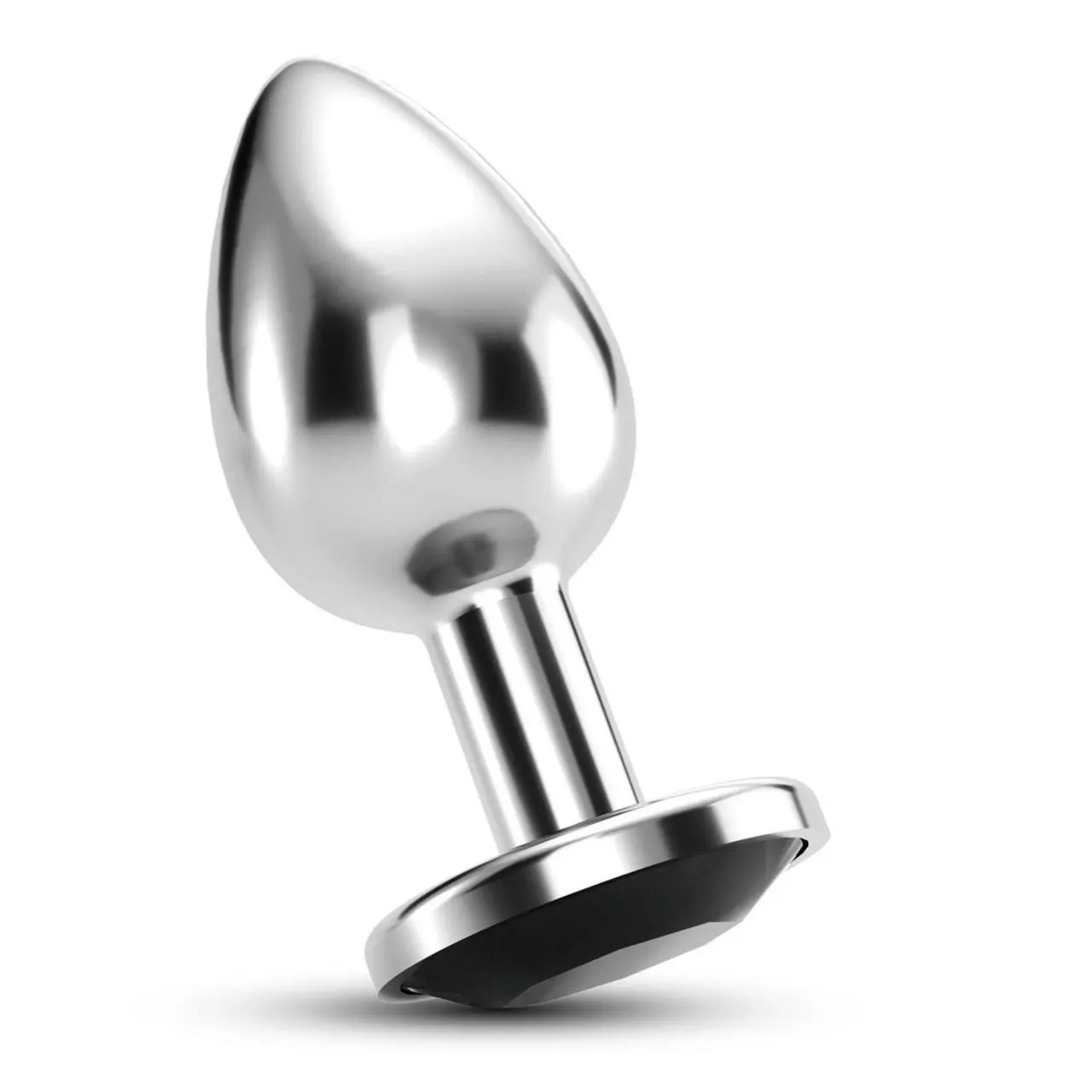 Crushious Bijou Anal Plug Large Czarny z Kryształem 8cm 4,1cm