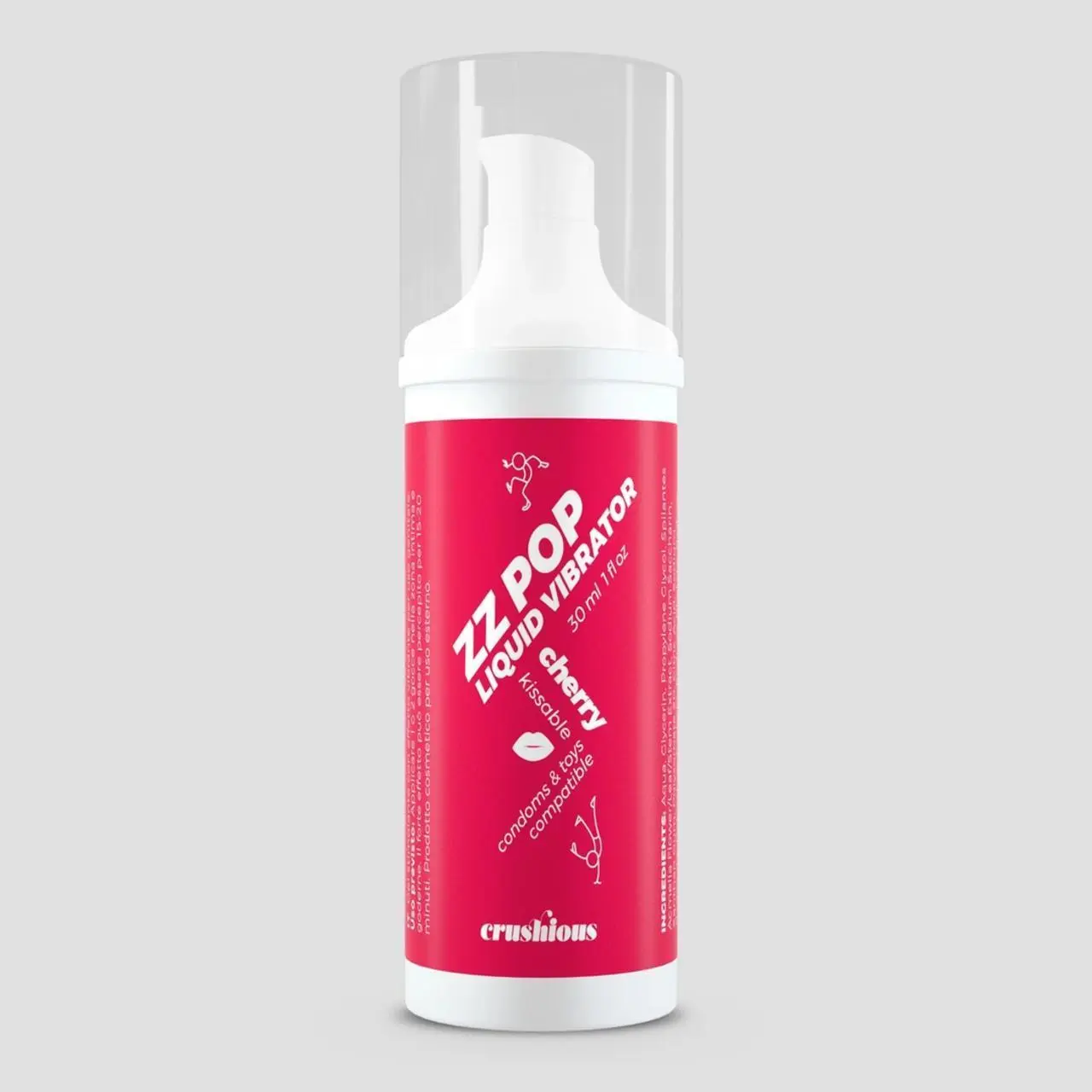 ZZ Pop Kissable Liquid Cherry 30 ml - żel smakowy z efektem wibrującym