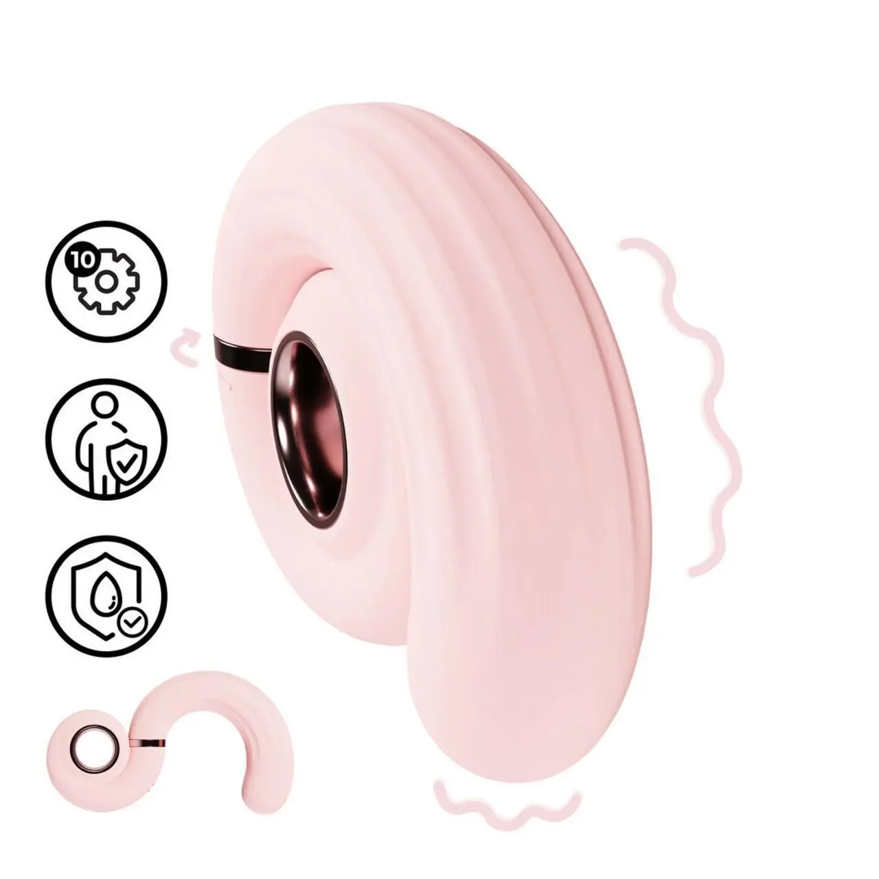 Loveline Tourner Pink - Wibrujący model spiralny, 10 trybow pracy