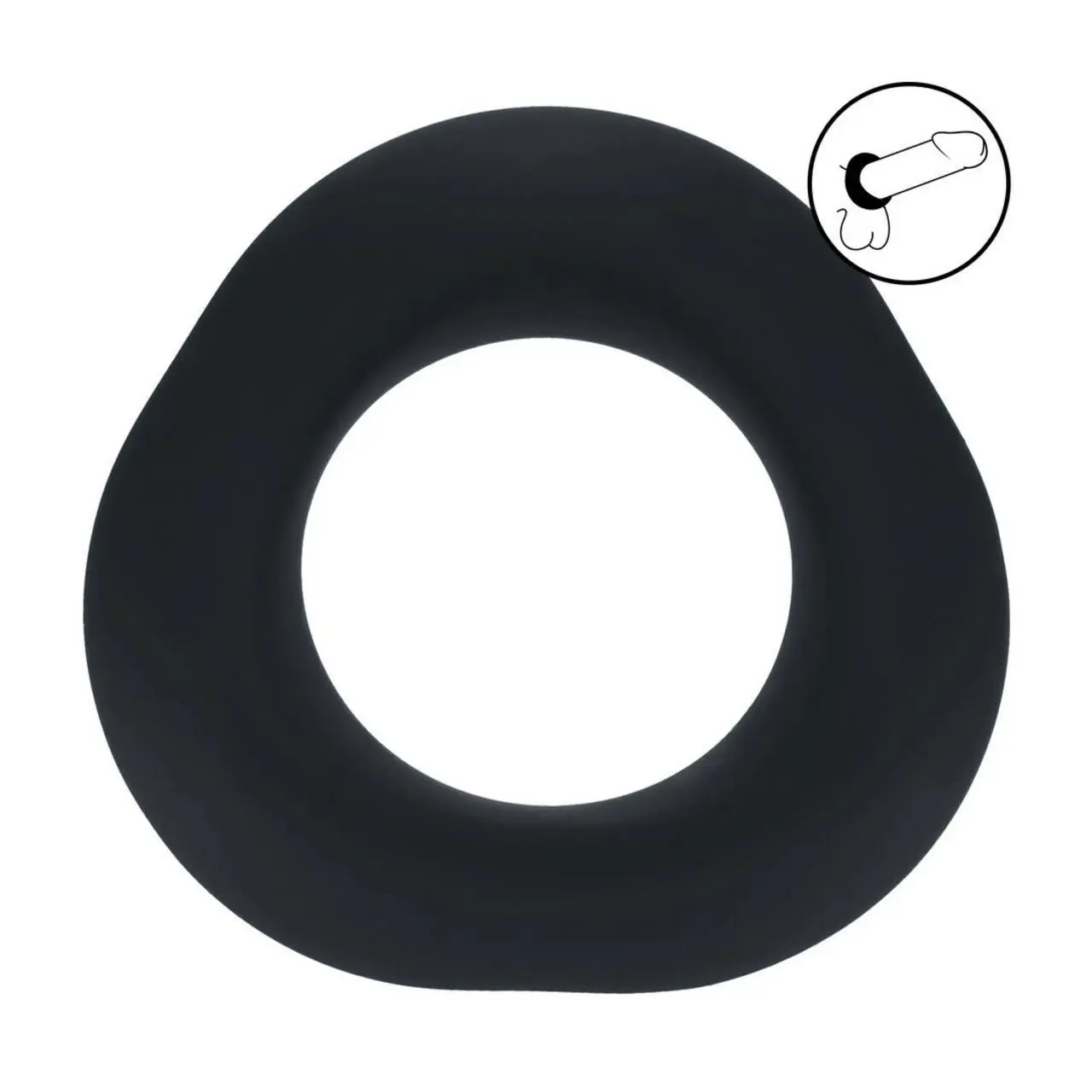 LEVELZ Ergo Pierścień Silikonowy Black - Elastyczny Stretcher Premium