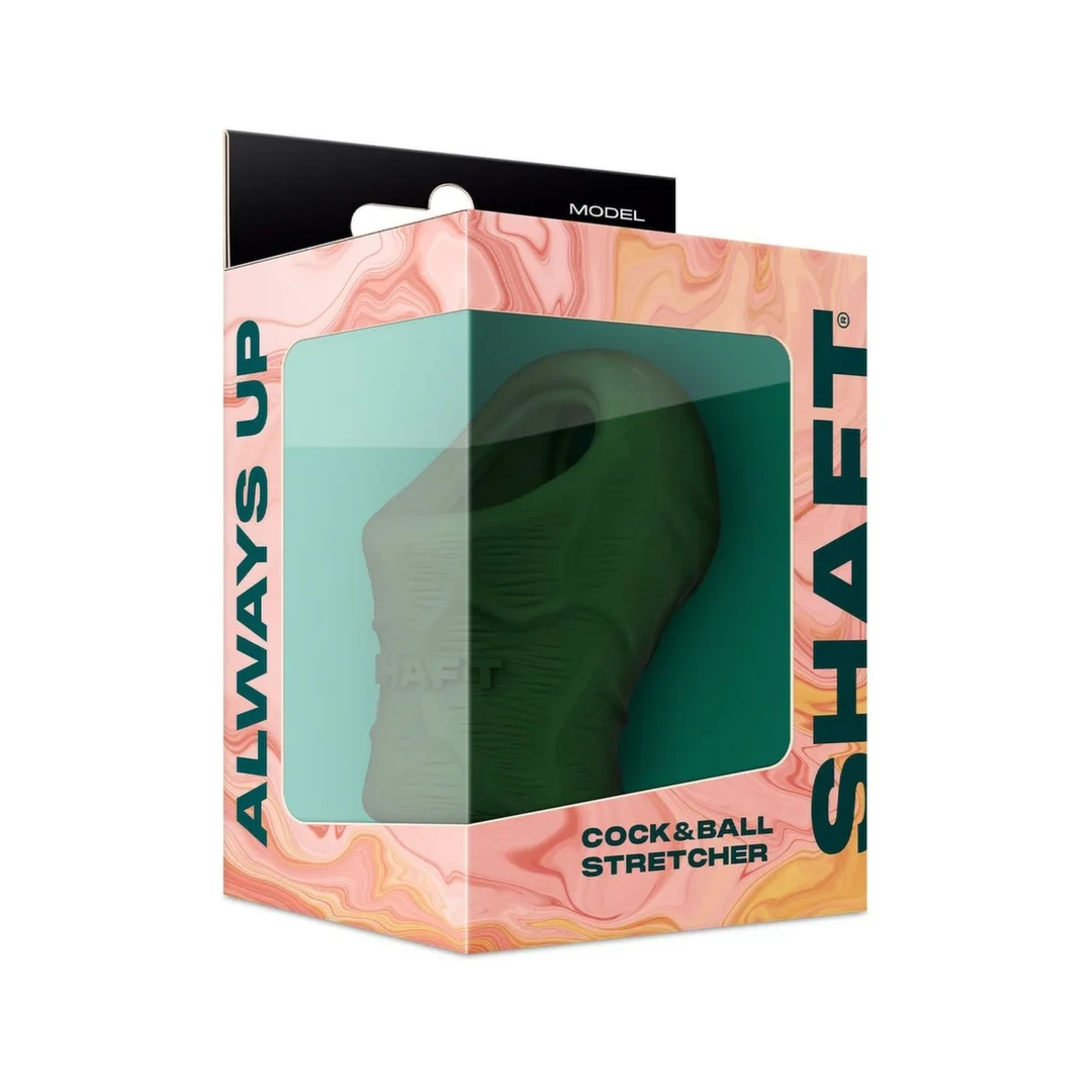 SHAFT MODEL PS Cock & Ball Short Green silikonowy pierścień FLEXISKIN™