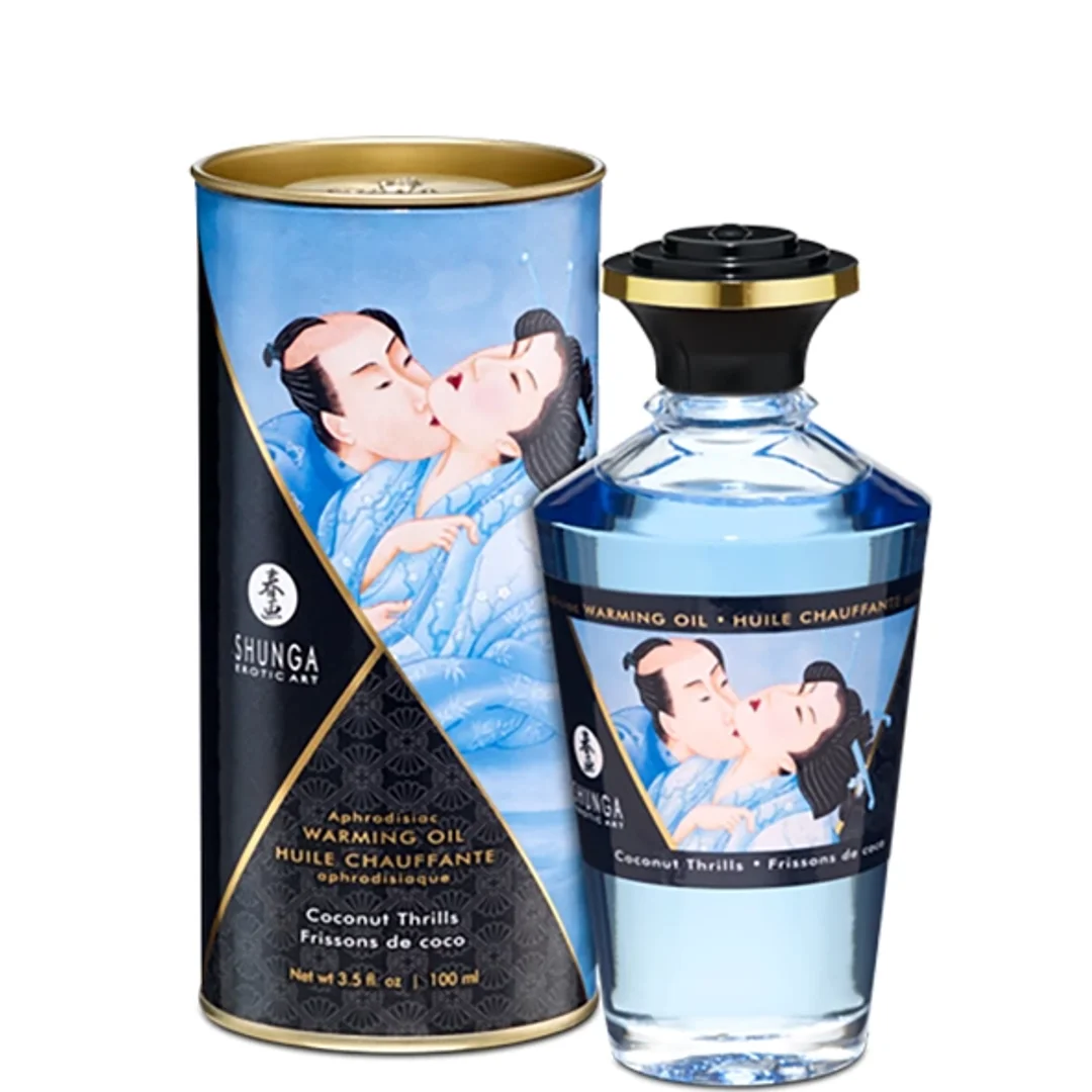 Shunga Aphrodisiac Oil Coconut Thrills 100ml - rozgrzewający olejek do masażu