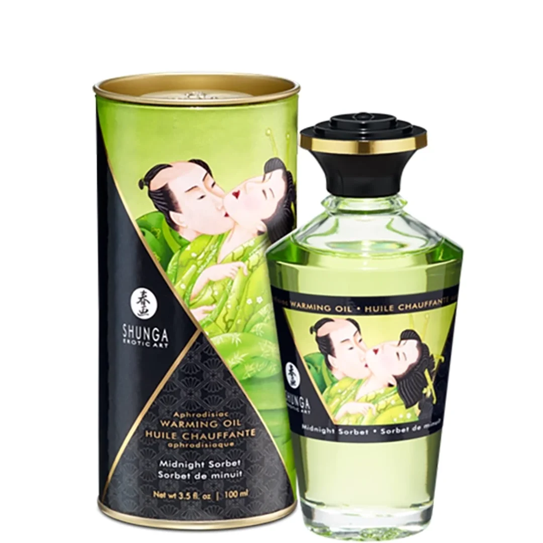 Shunga Aphrodisiac Warming Oil Midnight Sorbet 100ml rozgrzewający olejek