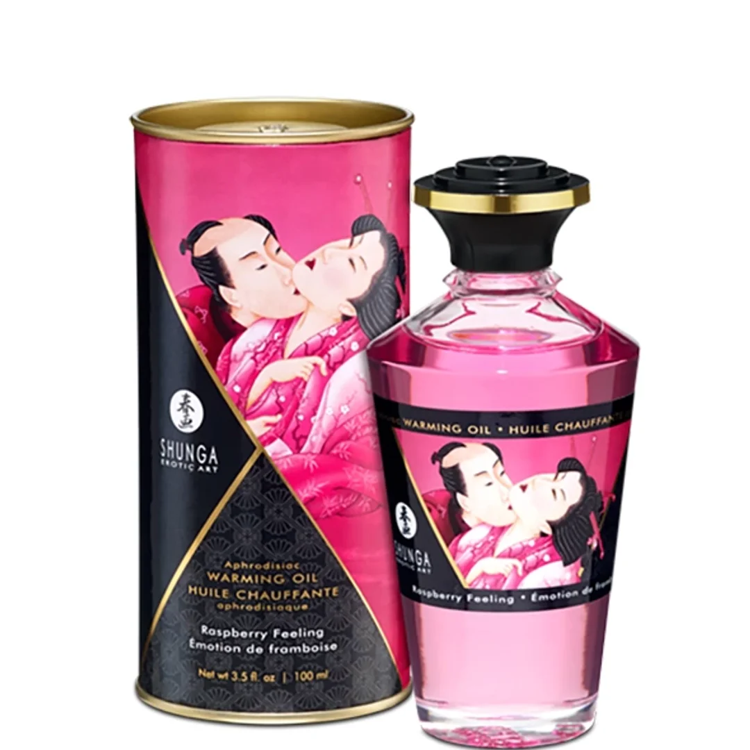 Shunga Aphrodisiac Warming Oil Raspberry 100ml rozgrzewający olejek do masażu