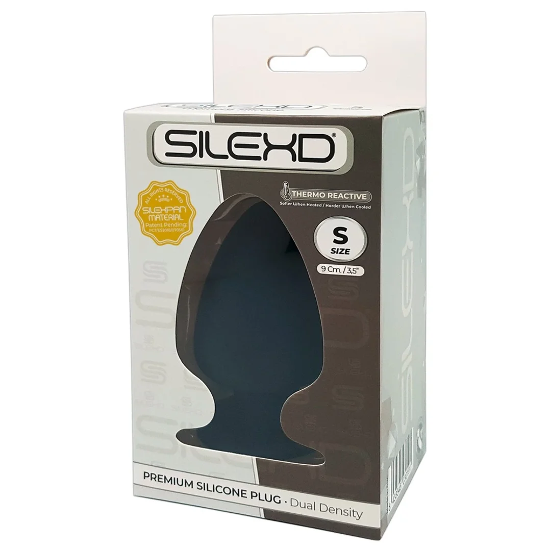 Silexd Plug termoaktywny silikonowy czarny 9cm - miękki lub twardy