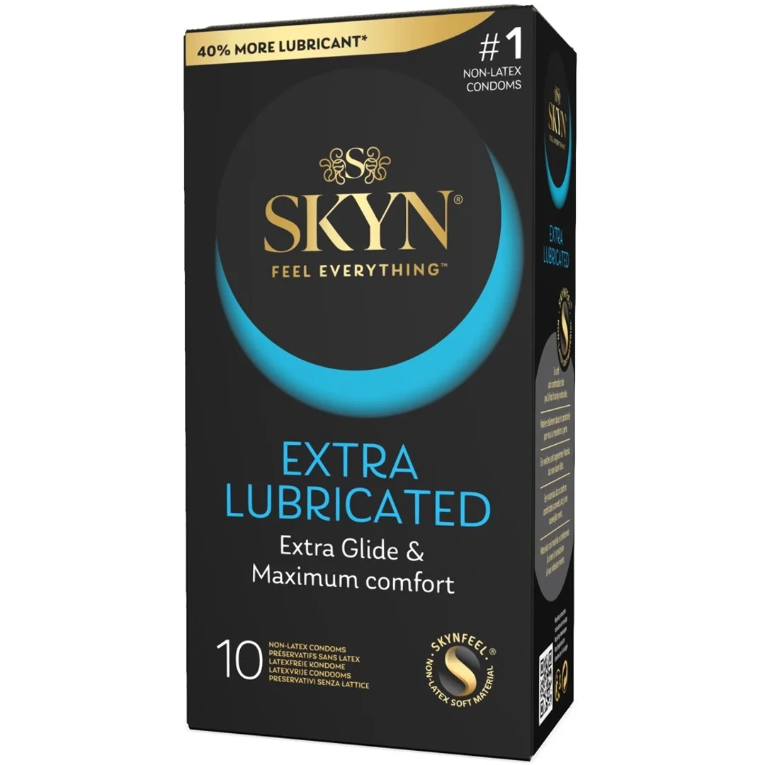 SKYN Extra Lubricated - Prezerwatywy nielateksowe, intensywne nawilżenie, 10 szt.