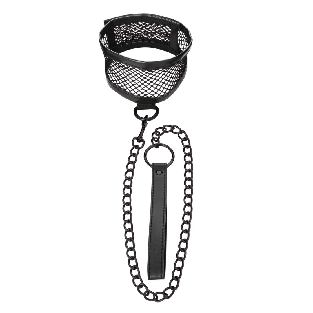 Sportsheets S&M Fishnet Collar & Leash siateczkowy zestaw z regulacją
