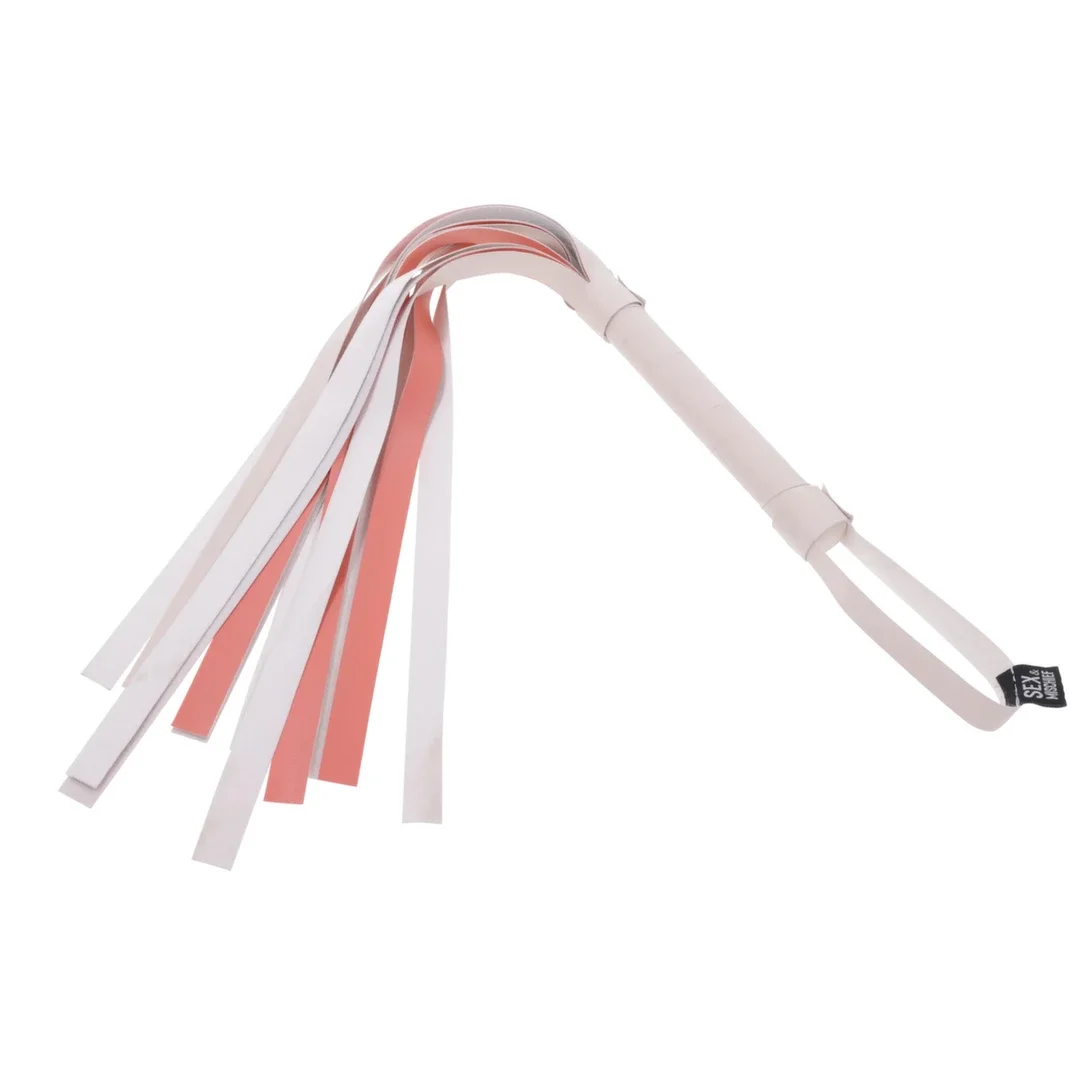 Sportsheets S&M Peaches n CreaMe Stripe Flogger kremowo-pomarańczowy 32"
