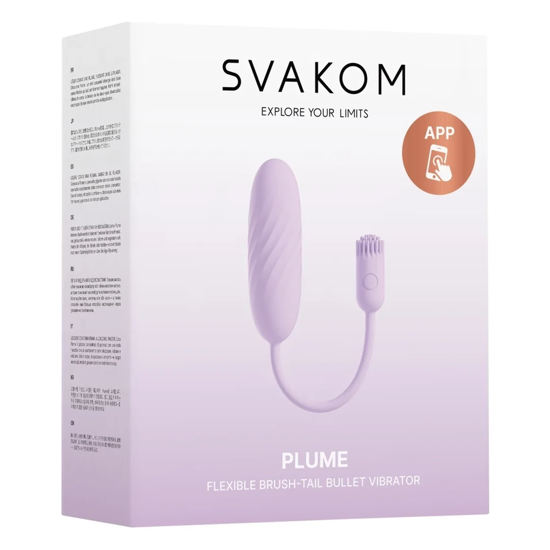 Svakom Plume Pastel Lilac - elastyczny model z aplikacją, silikon