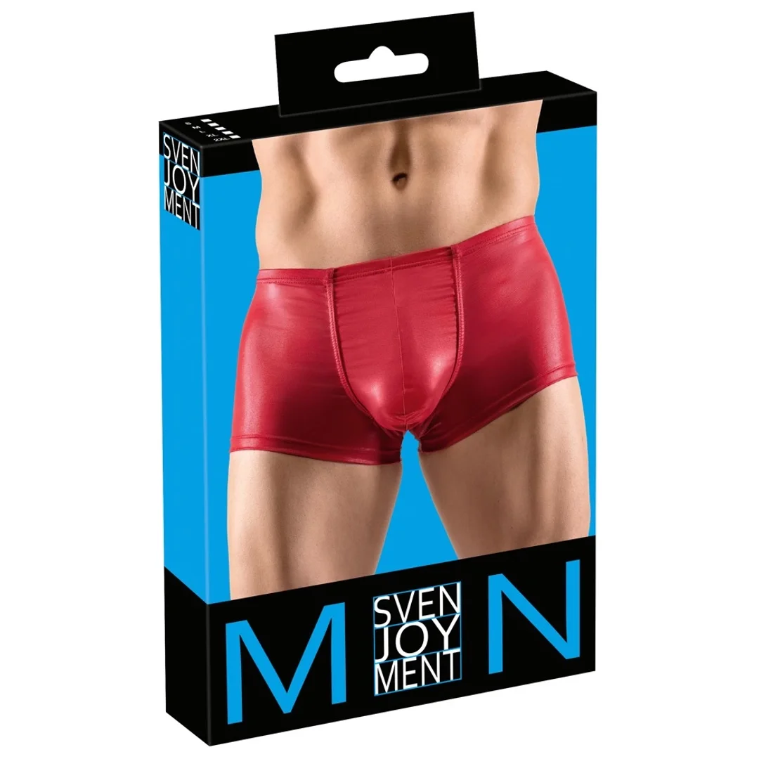 Svenjoyment Bokserki Męskie Czerwone Połysk Push-Up M