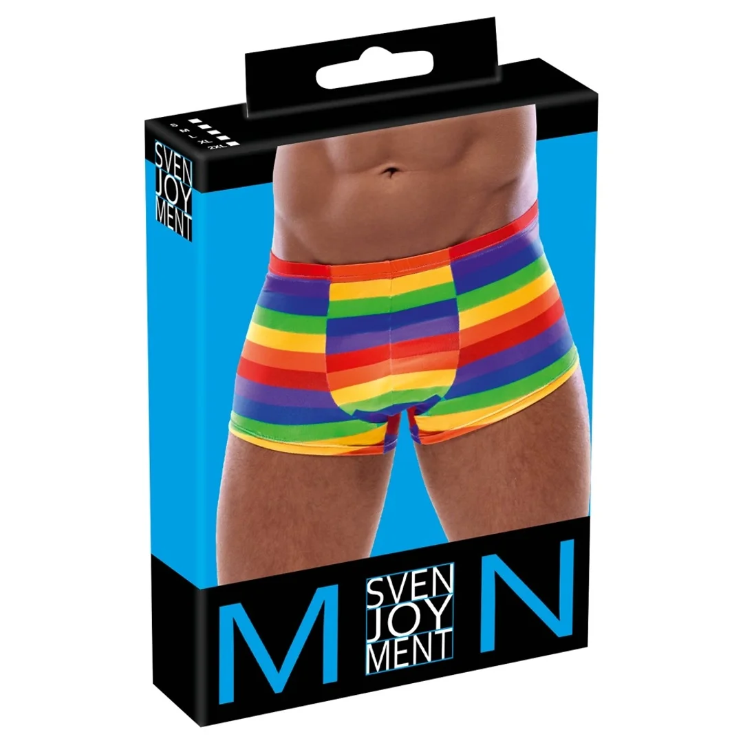 Svenjoyment Bokserki Męskie Rainbow Stripes M - miękki elastyczny materiał