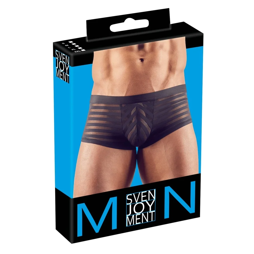 Svenjoyment Bokserki Męskie XL Czarny Połprzezroczysty Design