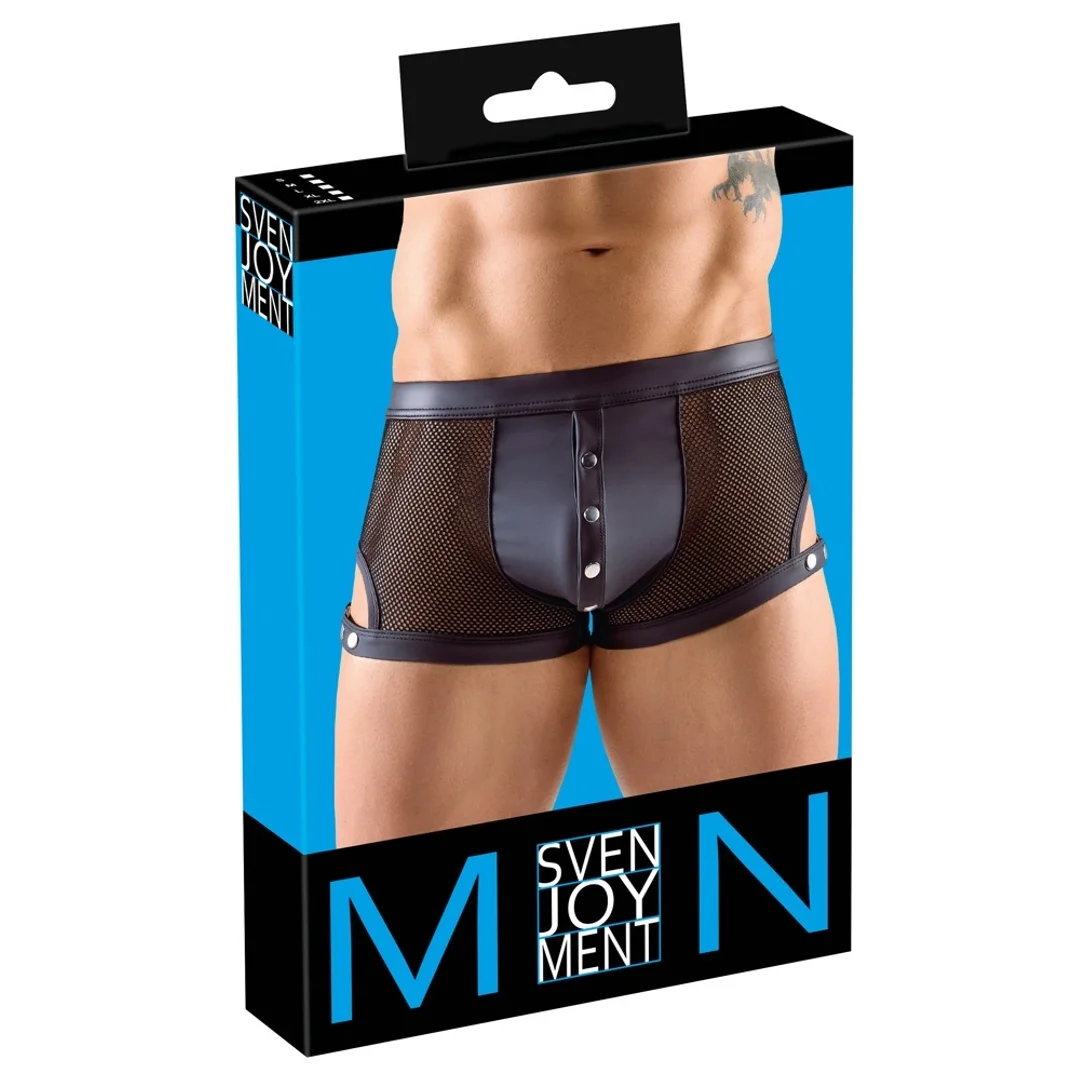 Svenjoyment Bokserki Siateczkowe Z Regulacją i Wycięciem 2XL Czarny