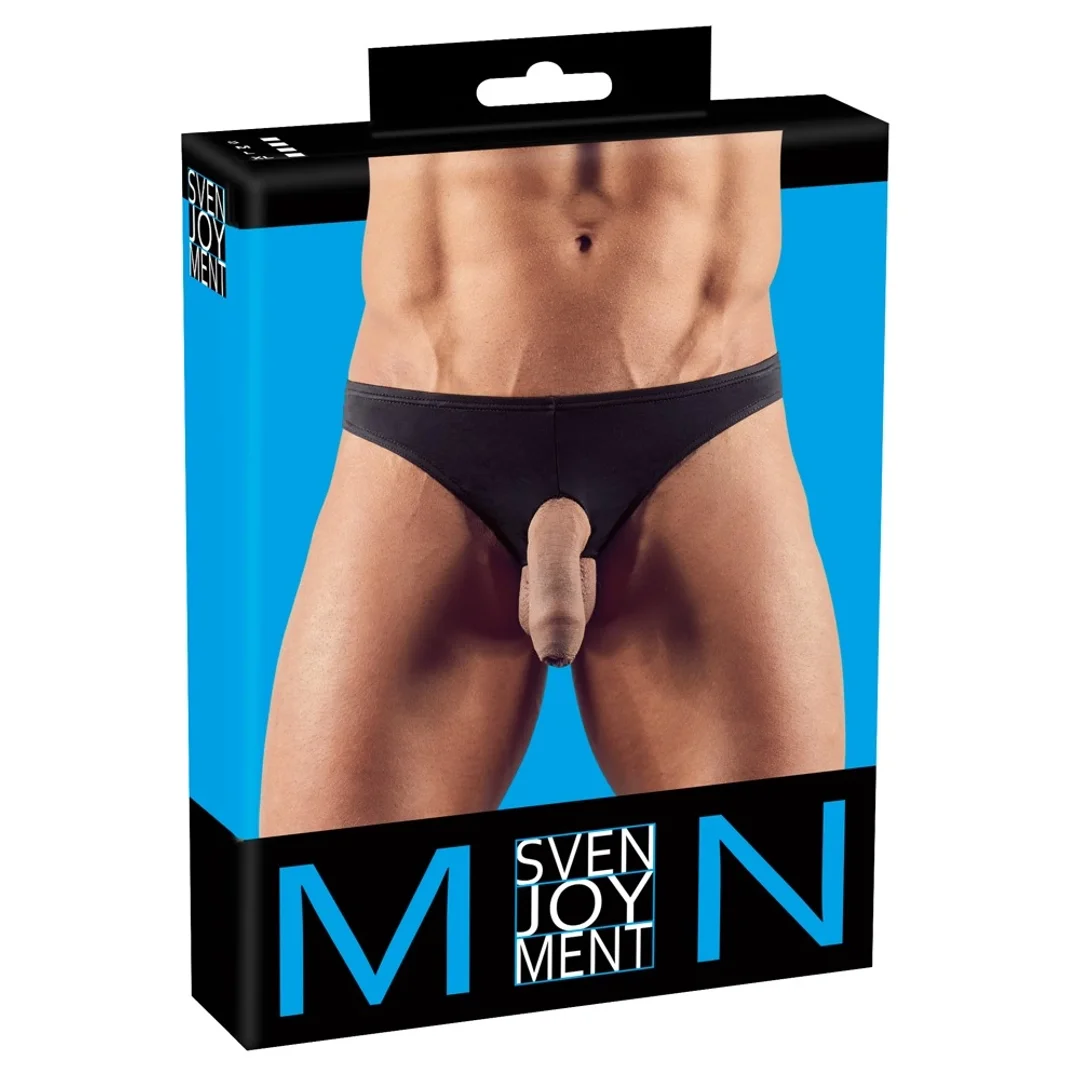 Svenjoyment Męskie Stringi Czarny Model z Otworem Rozmiar M