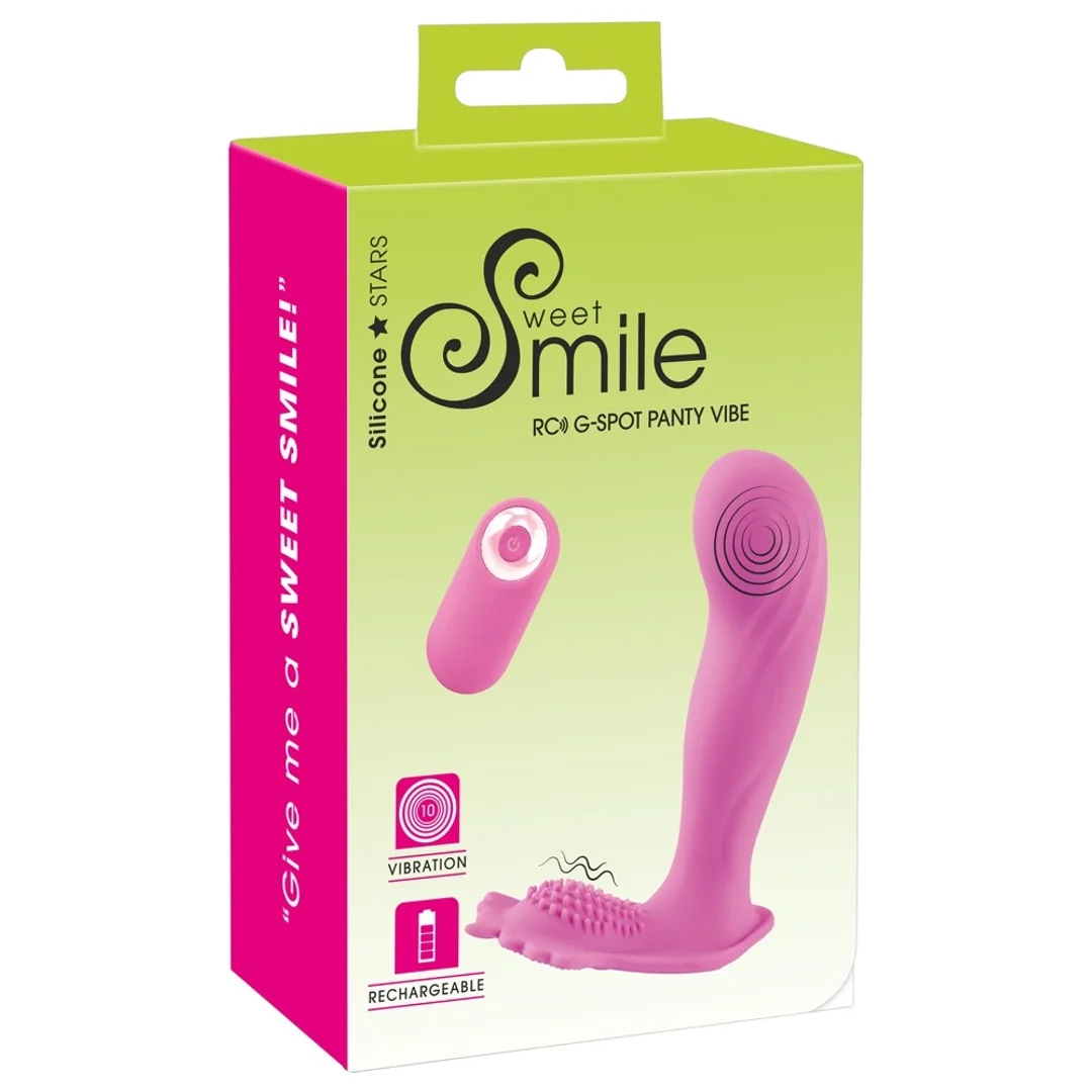 Sweet Smile G-Spot Panty Vibe - Wibrator silikonowy z pilotem, 11,7 cm