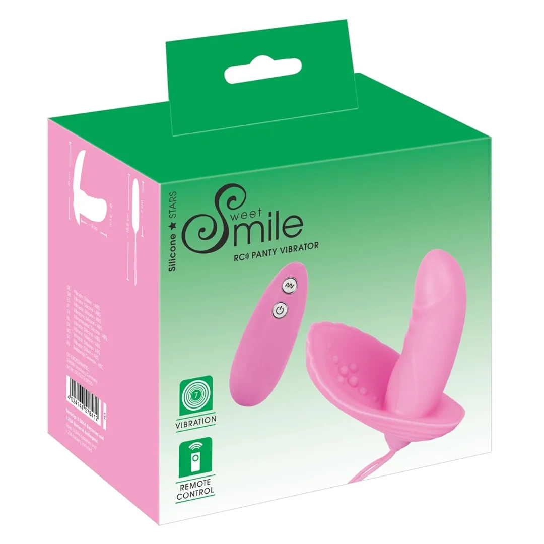 Sweet Smile Mini Wibrator Rożowy 8cm z Funkcją Zdalnego Sterowania