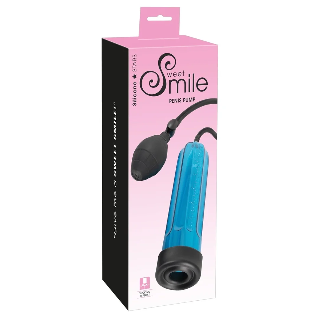 Sweet Smile Pompa powiększająca z kulką pompującą niebieska 24 cm