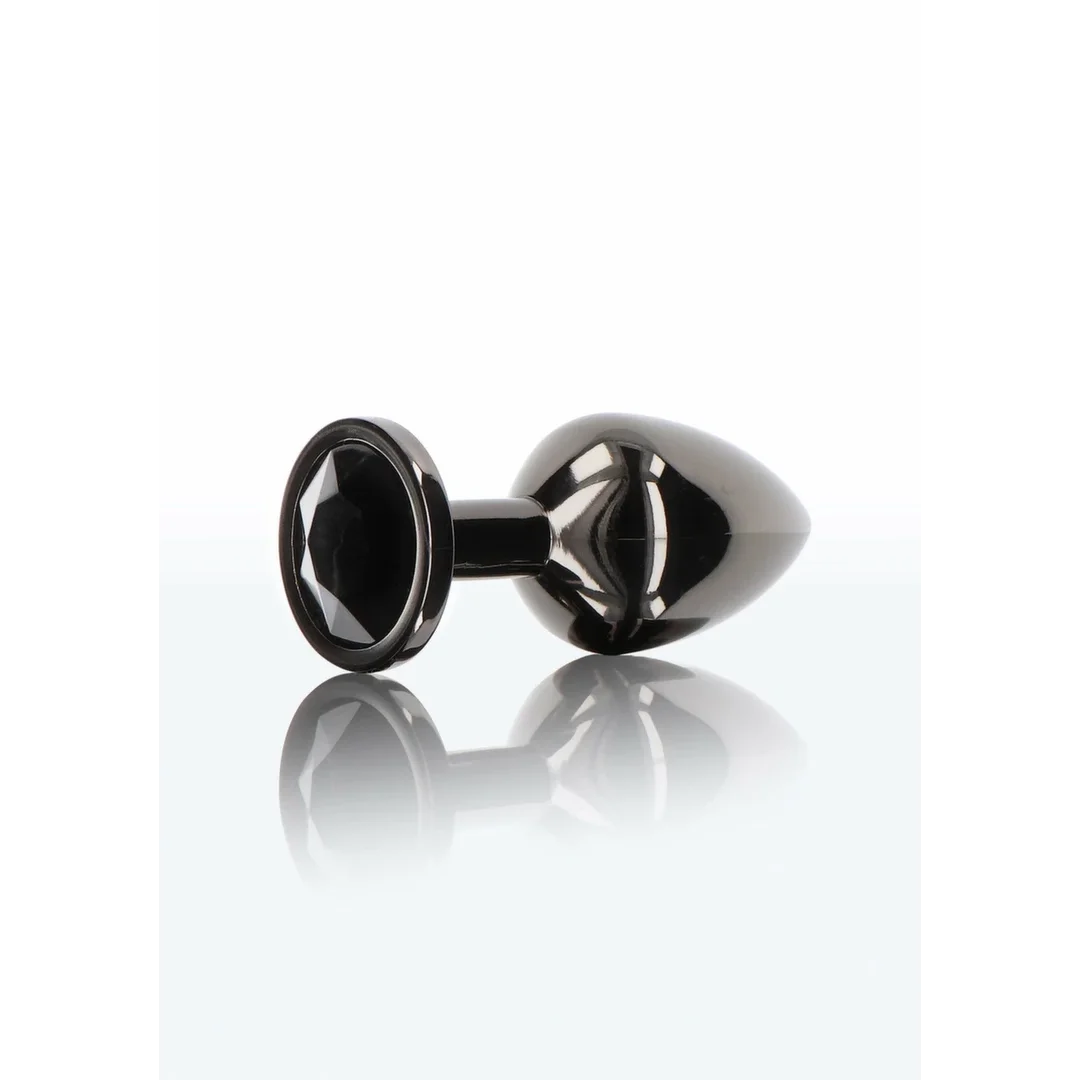 TABOOM Butt Plug With Diamond Jewel L czarny kryształ aluminium