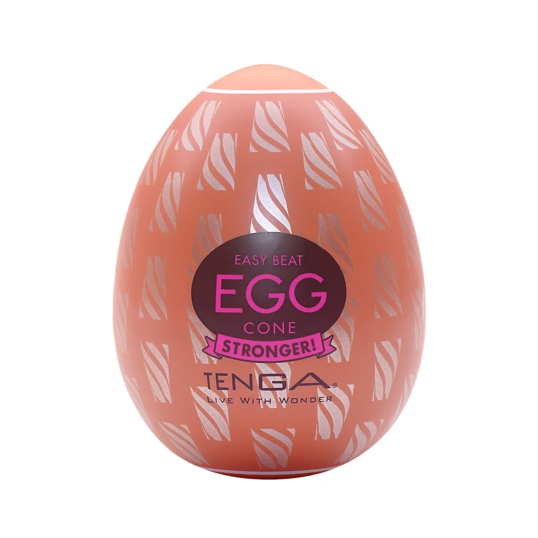 Tenga Egg Cone II - elastyczny model intymny, brązowy, 70 mm