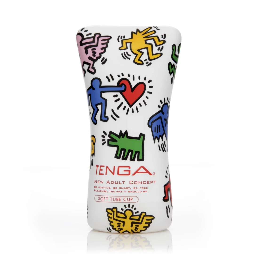 Tenga Keith Haring Soft Tube Cup - anatomiczna maszyna intymna, miękka tuba