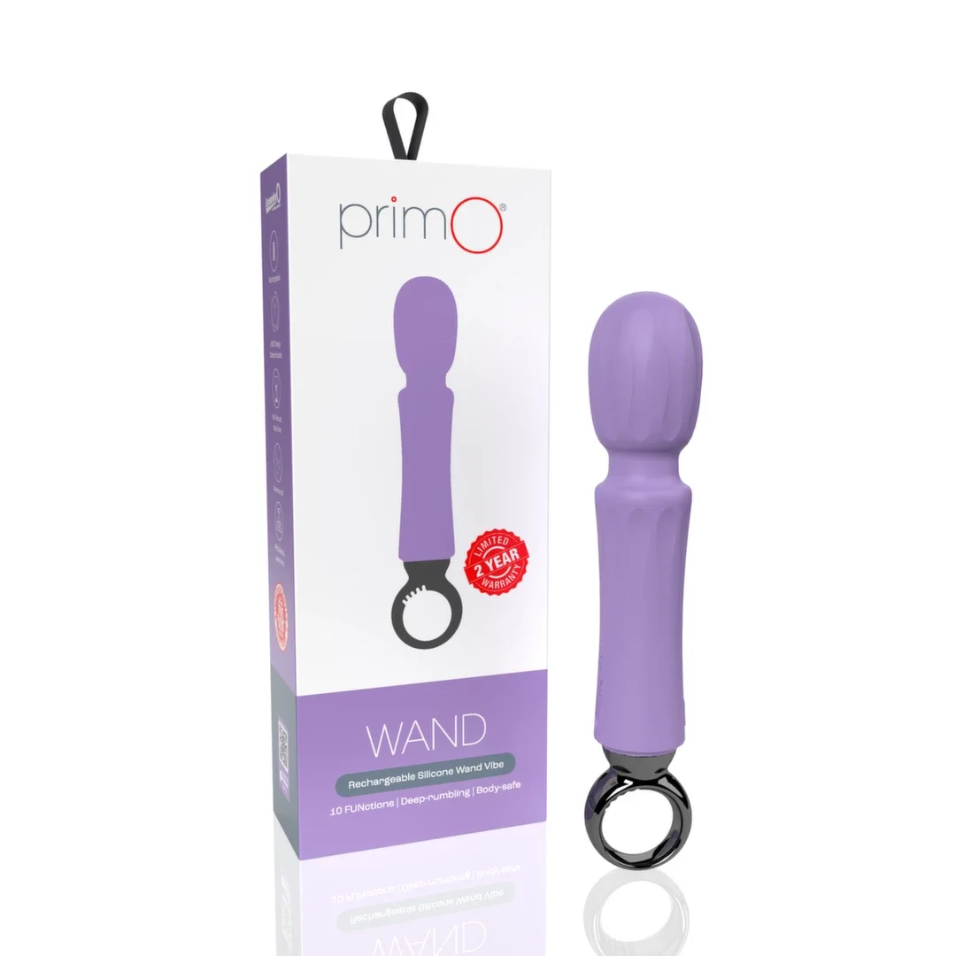 The Screaming O Primo Wand - rożdżka do masażu liliowa, 10 trybow
