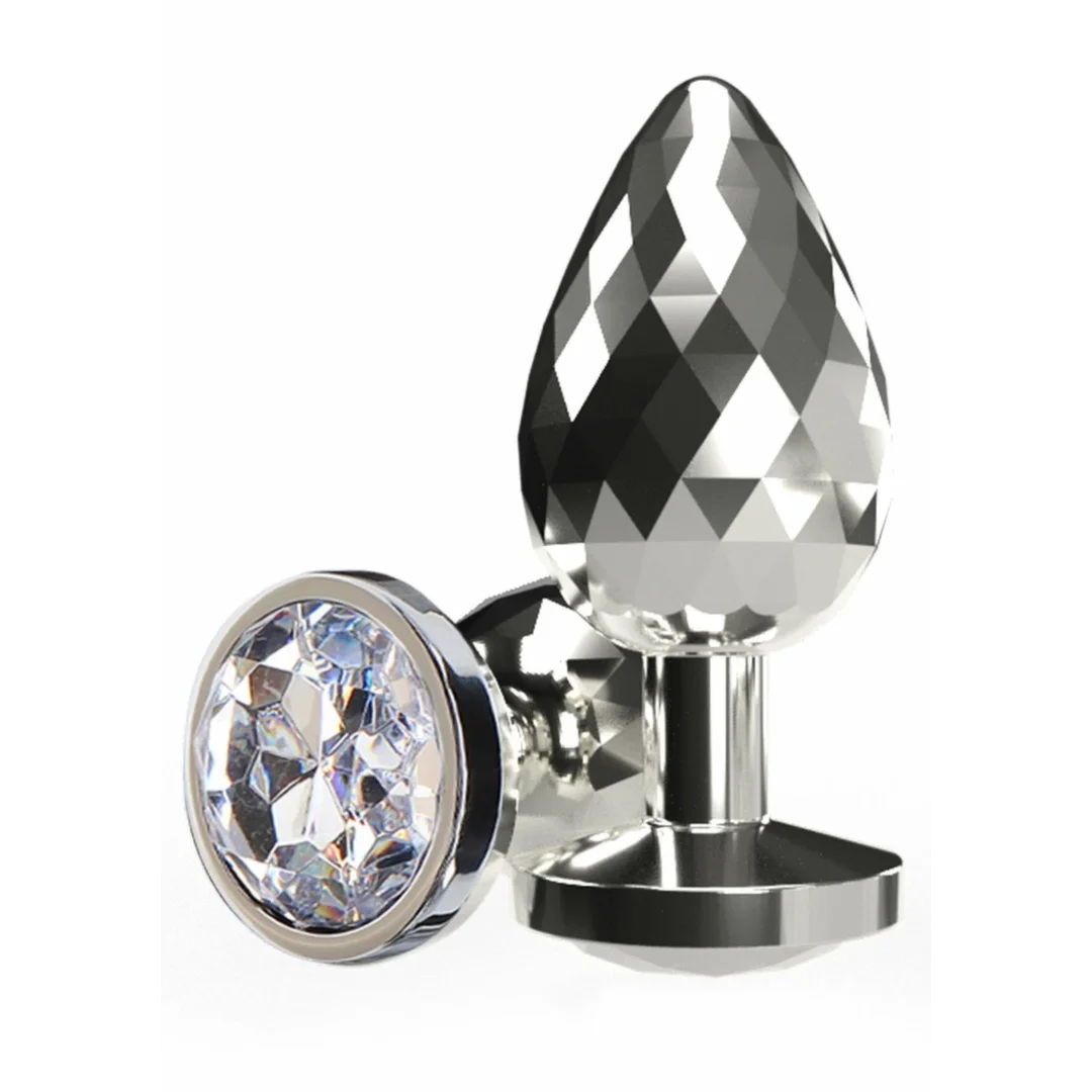 TOYJOY Disco Diamond Plug Large aluminiowy z kryształem 8,5 cm