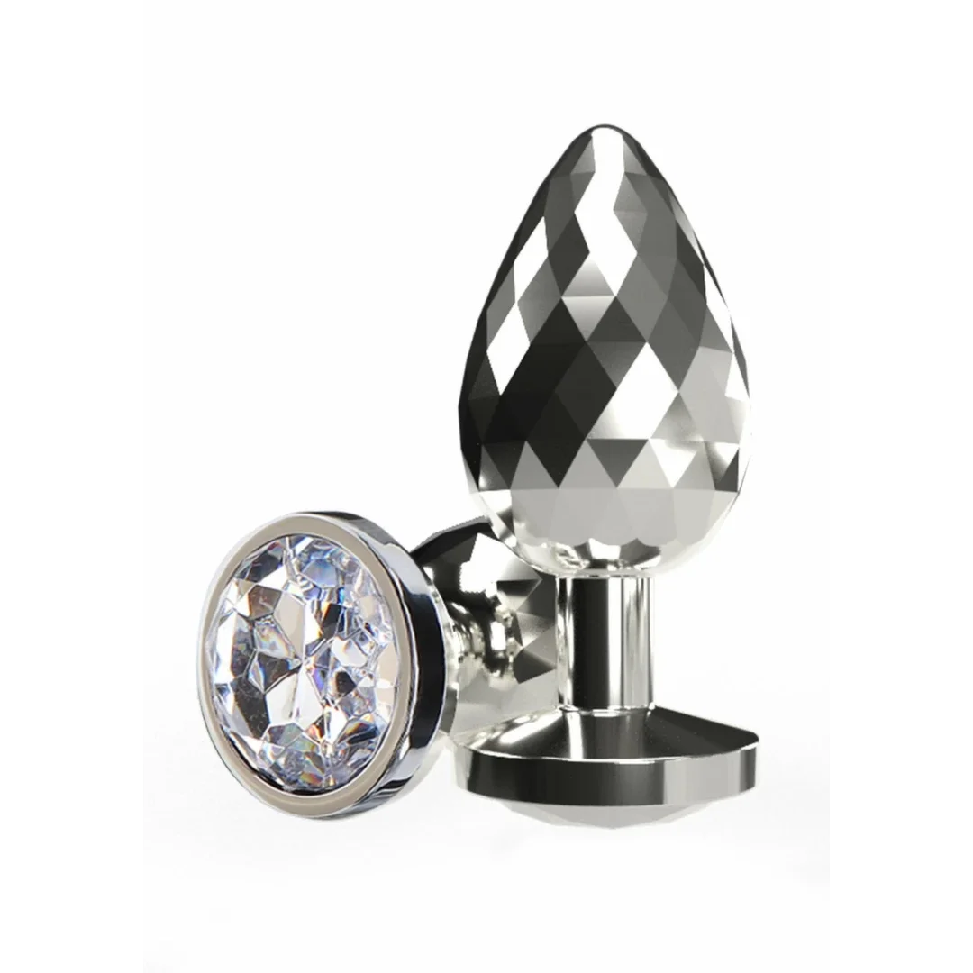TOYJOY Disco Diamond Plug Medium aluminiowy z kryształem 8713221836311