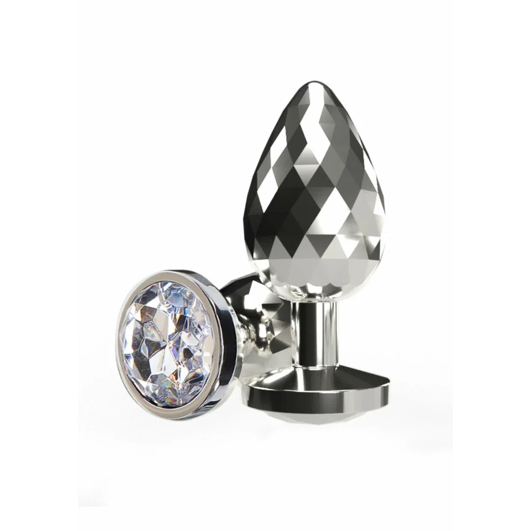 TOYJOY Disco Diamond Plug Small aluminiowy z kryształem, rozmiar S